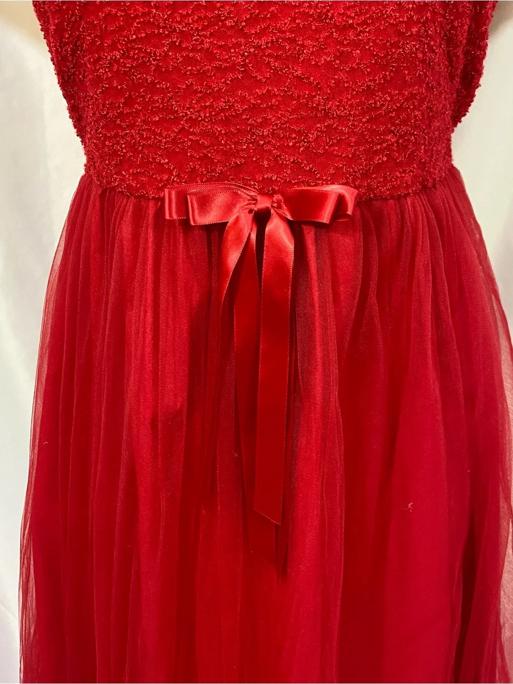 Vintage Ashley Ann Red Party Dress Size 16